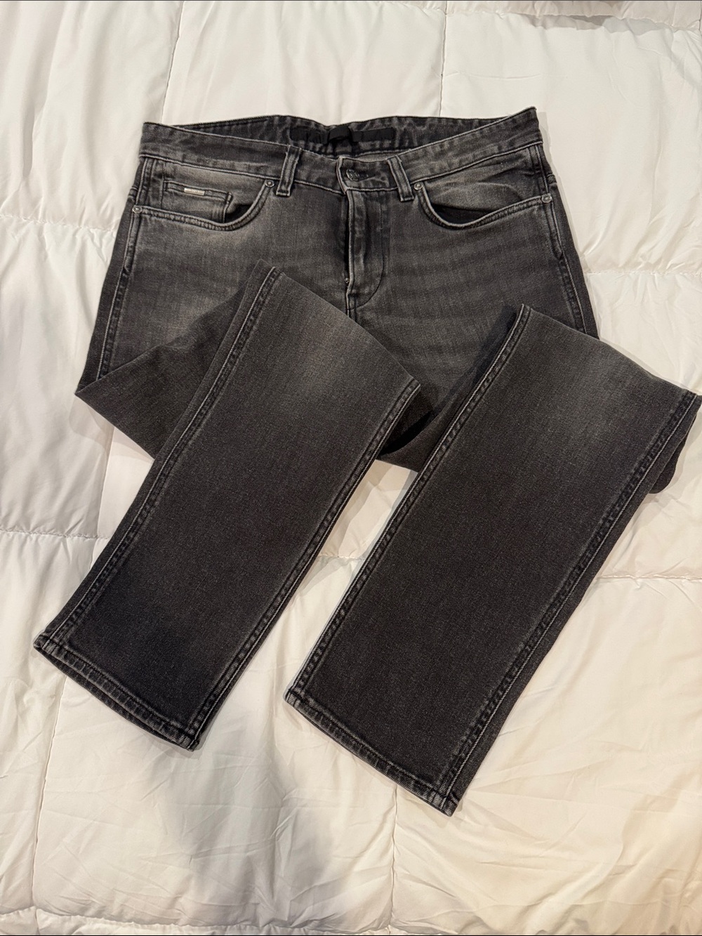 Hugo Boss Men's Black Straight-Leg Jeans
